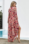 Maxi floral kleid - elegante pinke sommergarderobe für frauen