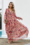 Maxi floral kleid - elegante pinke sommergarderobe für frauen