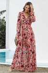 Maxi floral kleid - elegante pinke sommergarderobe für frauen