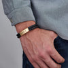 Chicer lederarmband für männer – personalisierte gravur für den besonderen moment