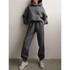 2-teilige loungewear kombination - kapuzen-trainingsanzug für frauen