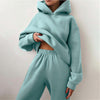 2-teilige loungewear kombination - kapuzen-trainingsanzug für frauen
