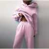 2-teilige loungewear kombination - kapuzen-trainingsanzug für frauen