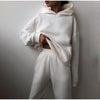 2-teilige loungewear kombination - kapuzen-trainingsanzug für frauen