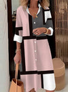 Hemdkleid - schickes damenhemdkleid mit geometrischem muster