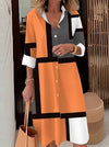 Hemdkleid - schickes damenhemdkleid mit geometrischem muster