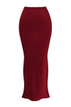 Rote satin maxi-kleid - stilvolle abendmode für damen