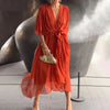 Elegante sommerkleid - lässiges wickelkleid für damen
