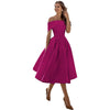 Chic off-shoulder midi kleid - modisches cocktailkleid für frauen