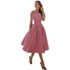 Chic off-shoulder midi kleid - modisches cocktailkleid für frauen