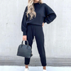 2-teilige lounge-set - trendiger damen tracksuit mit oversize jacke