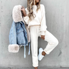 2-teilige lounge-set - trendiger damen tracksuit mit oversize jacke