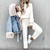 2-teilige lounge-set - trendiger damen tracksuit mit oversize jacke