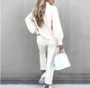 2-teilige lounge-set - trendiger damen tracksuit mit oversize jacke